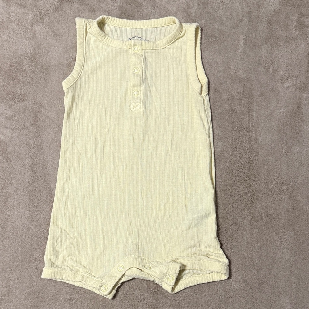 Purely Soft by Carter’s Sleeveless Yellow Baby Romper